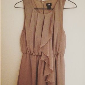 Light Brown Chiffon Tunic Dress